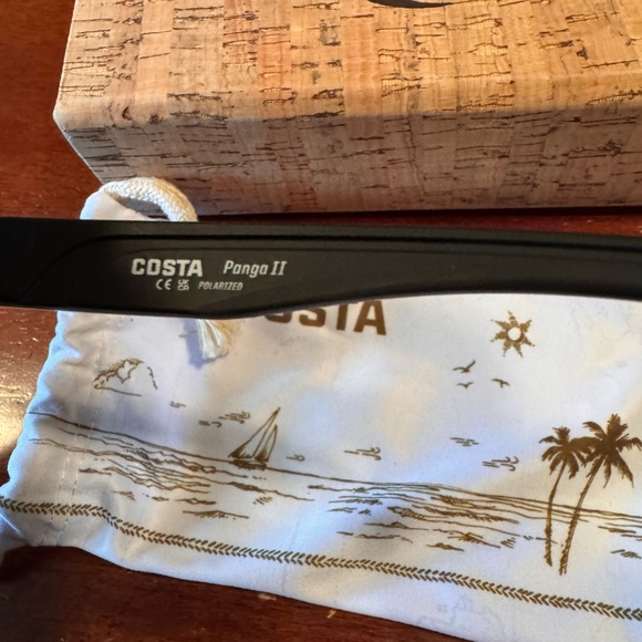 Costa Del Mar. Panga II Polarized Sunglasses, Matte Black Frame